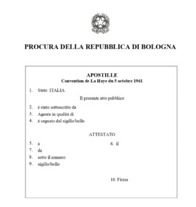 apostille procura legalizzazione documento bologna agenzia di traduzioni bologna